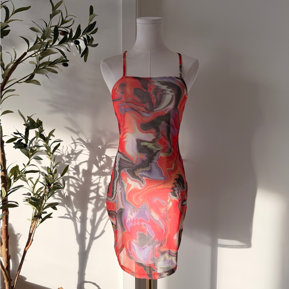 H&M Multicolor Swirl Dress